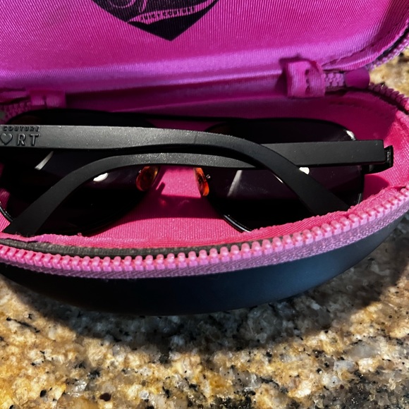 Juicy Couture Sport (Black label) Aviator sunglasses in all Black w/case main image 4